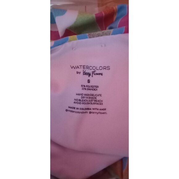 NWOT full piece bathing suit , multi colored size S - Picture 5 of 5